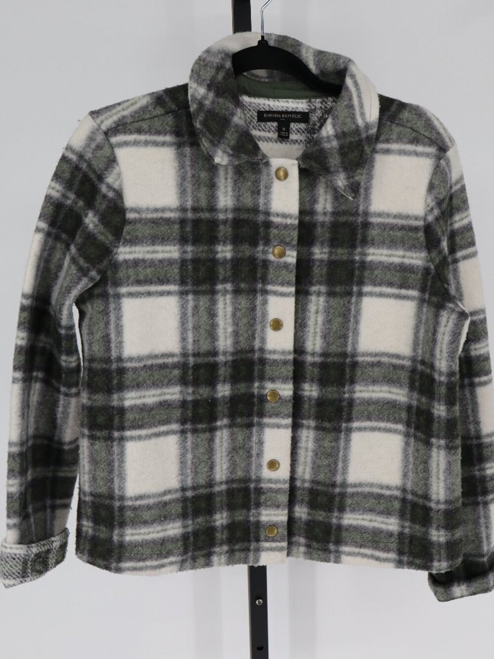 Banana Republic Wool Blend Plaid Shacket - Like New Size M